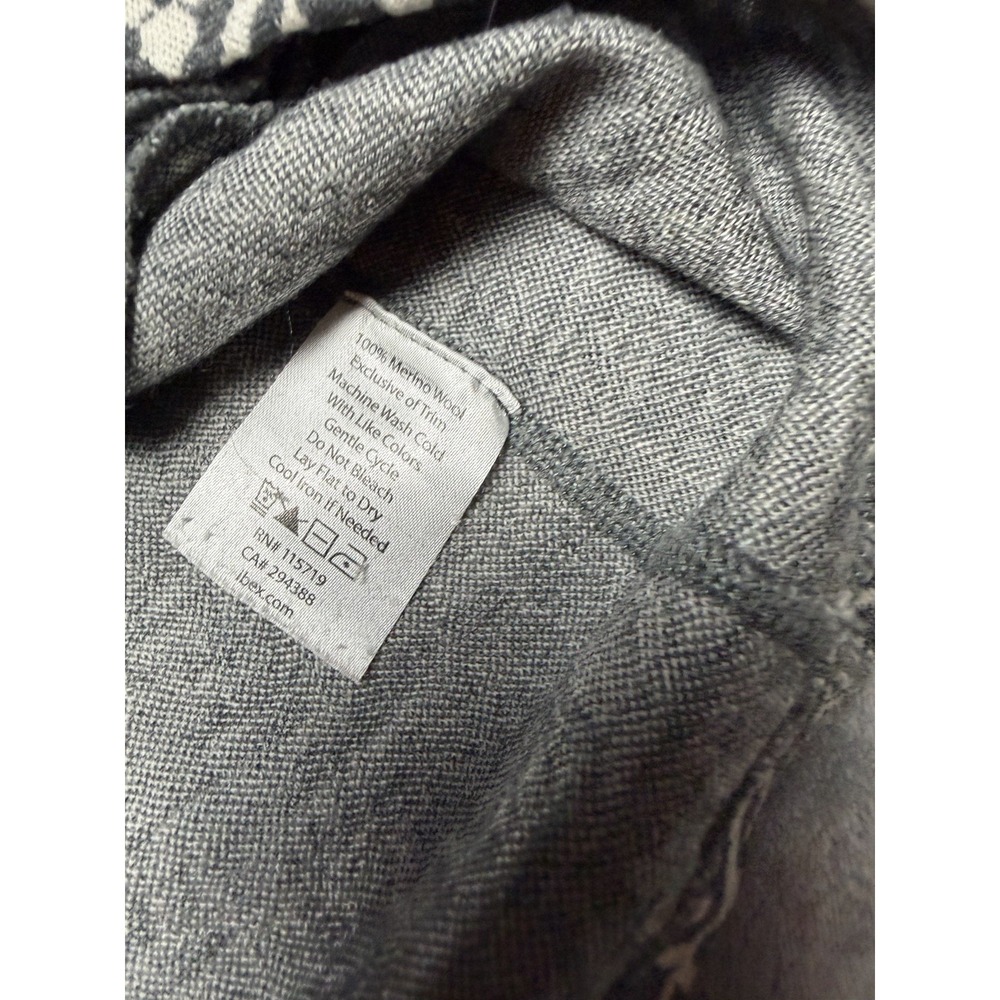 Ibex Merino Wool Patterned Full Zip Women's Sweater Jacket Large - Picture 5 of 12